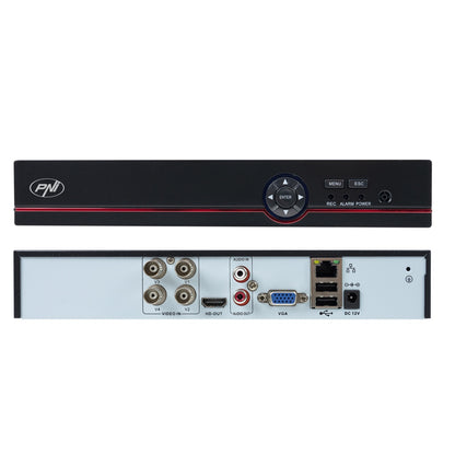 Pachet sistem supraveghere video AHD PNI House PTZ1500 5MP DVR cu 4 camere si Sticky Pad Drapel inclus