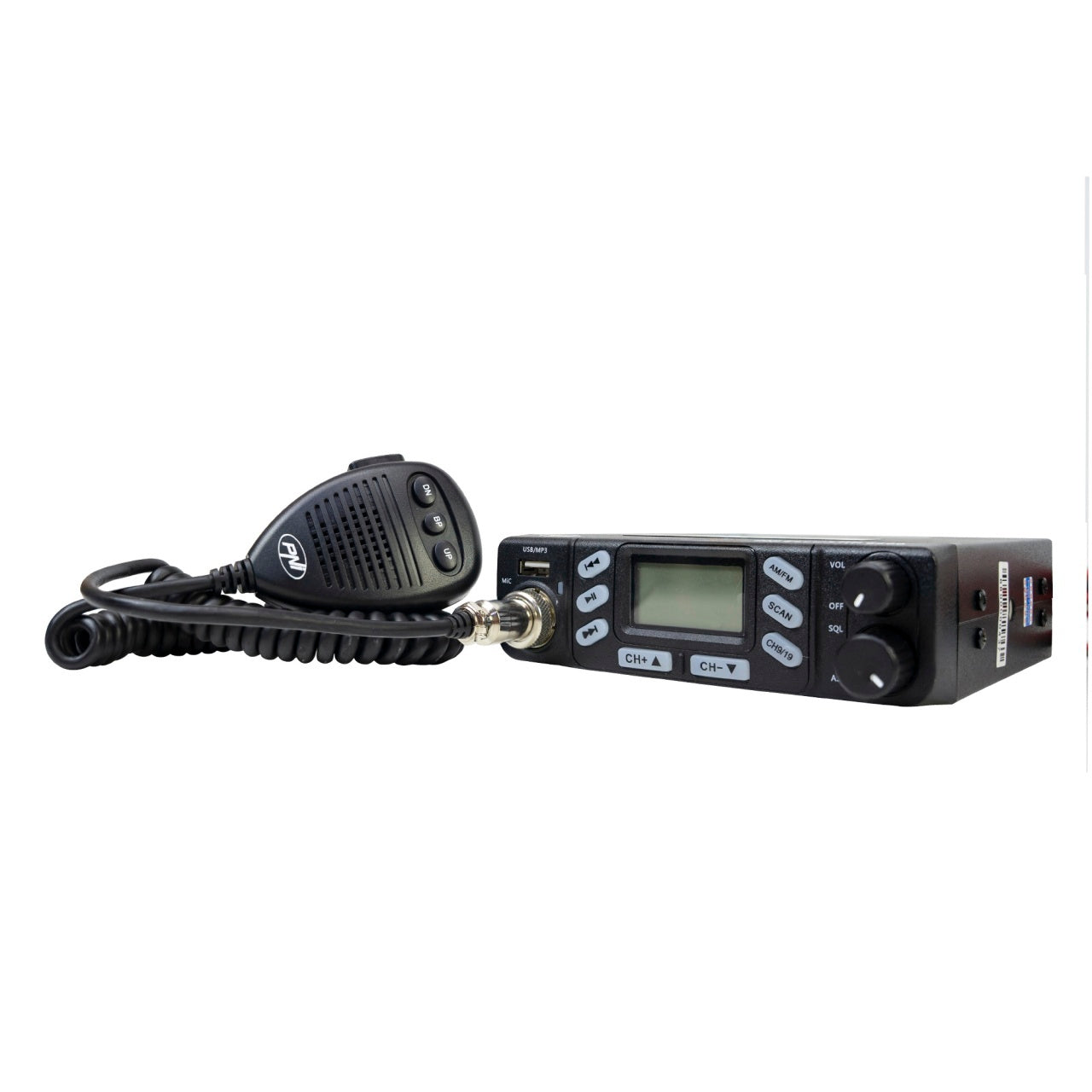 Pachet Statie radio CB PNI Escort HP 6800 ASQ, 12/24 V cu antena CB PNI ML70 cu magnet