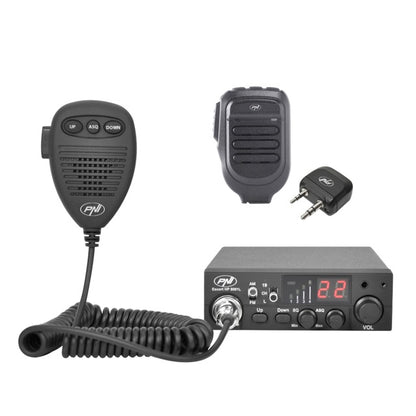 Pachet Statie radio CB PNI Escort HP 8001L ASQ + Microfon si Dongle cu Bluetooth PNI Mike 80