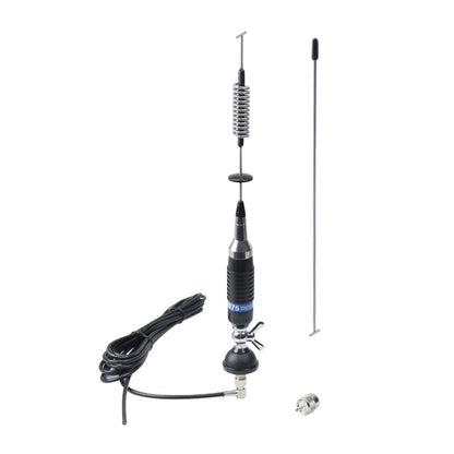 Pachet statie radio CB PNI ESCORT HP 8024, 12V-24V ASQ + Antena CB PNI S75 cu cablu si montura fixa