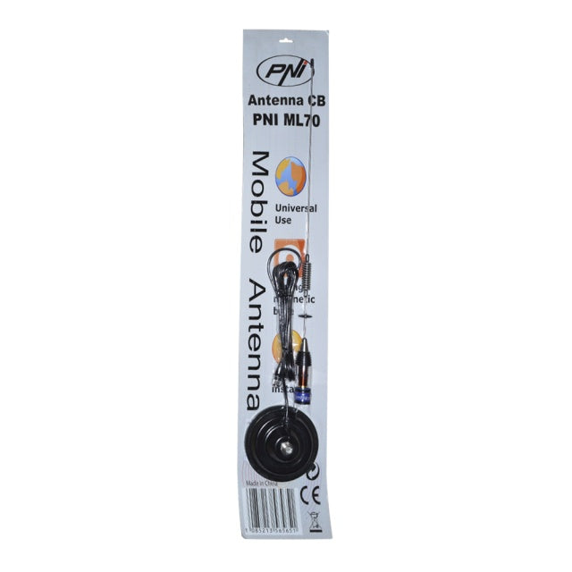 Pachet statie radio CB PNI ESCORT HP 8024 ASQ, 12-24 V, 40 canale,4W + Antena CB PNI ML70 cu magnet