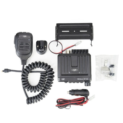 Pachet Statie radio UHF PNI Escort HP 446, 199 canale si Antena PNI UF500 cu cablu