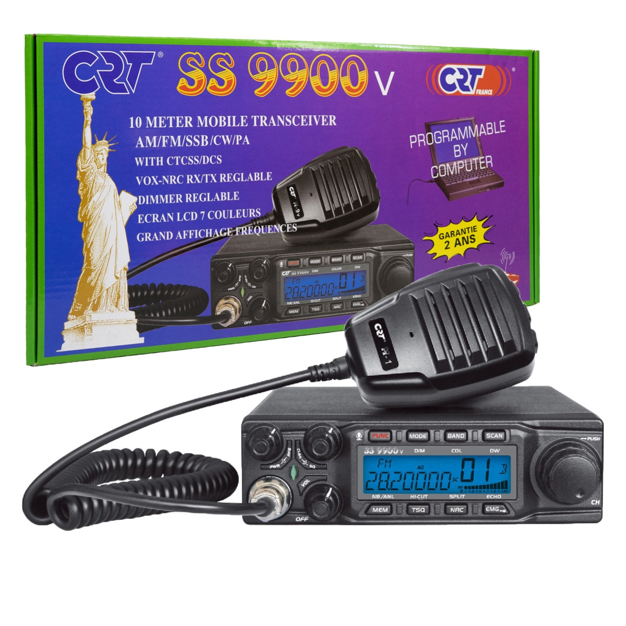 Pachet Statie radioamatori CRT SS 9900V + Accesoriu Sticky Pad Blue