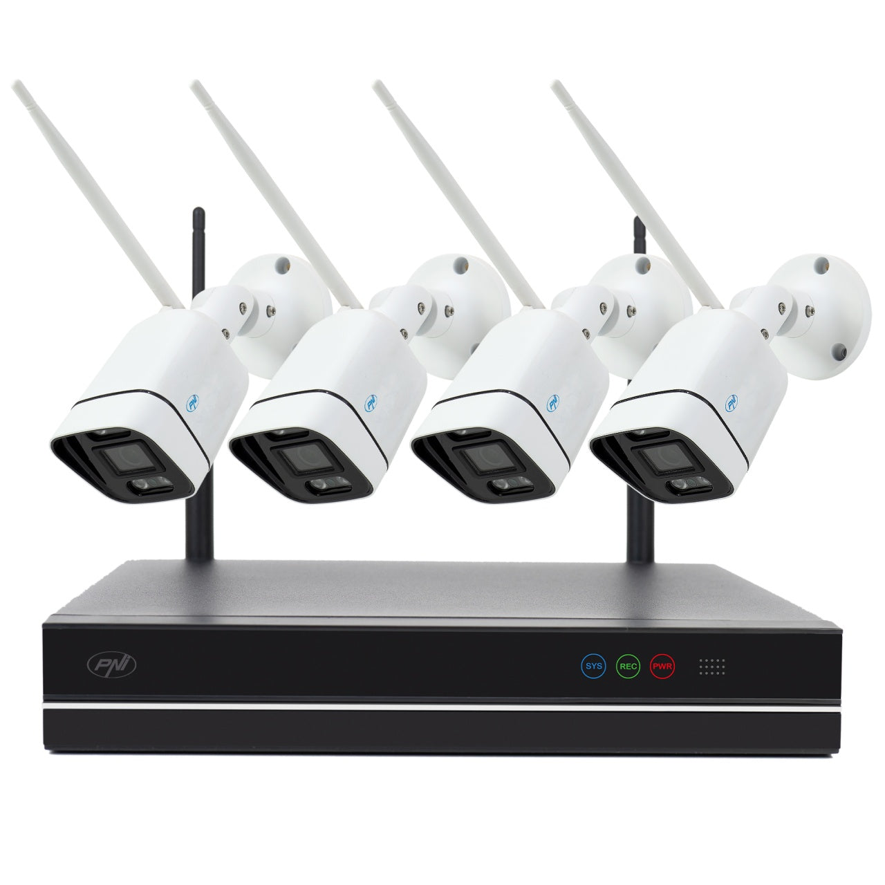 Pachet supraveghere video PNI House WiFi660 NVR cu 4 camere wireless, 3MP si HDD PNI SafeHouse 1TB, 3.5'' inclus