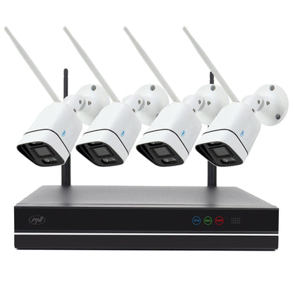 Pachet supraveghere video PNI House WiFi660 NVR cu 4 camere wireless, 3MP si HDD PNI SafeHouse 1TB, 3.5'' inclus
