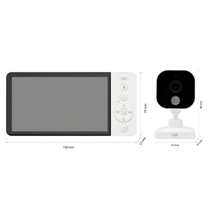 Pachet Video Baby Monitor PNI BM500 ecran 5 inch wireless 2.4 GHz si Sticky Pad Drapel inclus