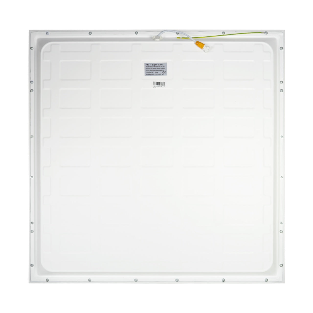 Panou LED PNI H-Light 6060 48W, 600x600mm, 4800lm, 6400K, de interior, incastrabil, alb rece