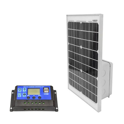 Panou solar 20W 460x350x135mm cu baterie 12V/17Ah, regulator 12/24V 10Ah