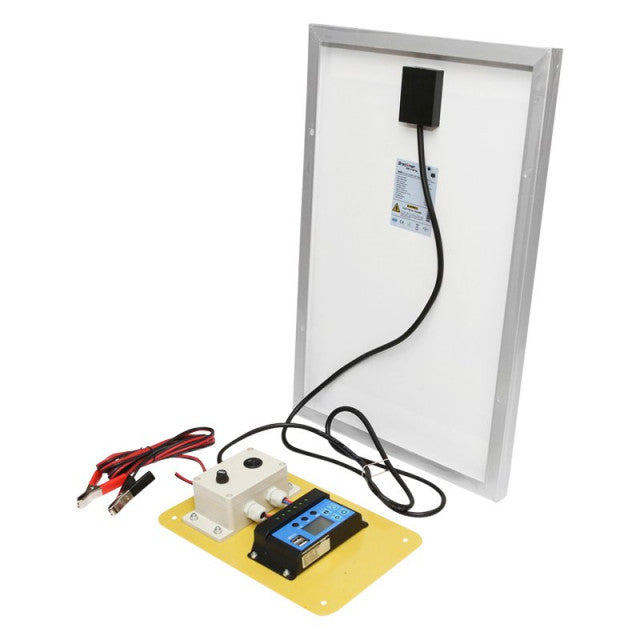 Panou solar 30W 625x340x25mm cu regulator 12-24V/10Ah