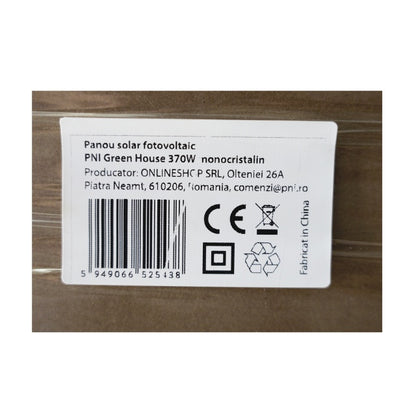Panou solar fotovoltaic PNI Green House 370W monocristalin, 120 celule, 11A