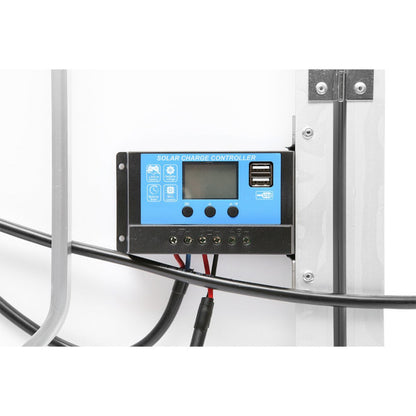 Panou solar tip valiza 120W cu regulator de tensiune 12/24V 20Ah, 2 USB-uri