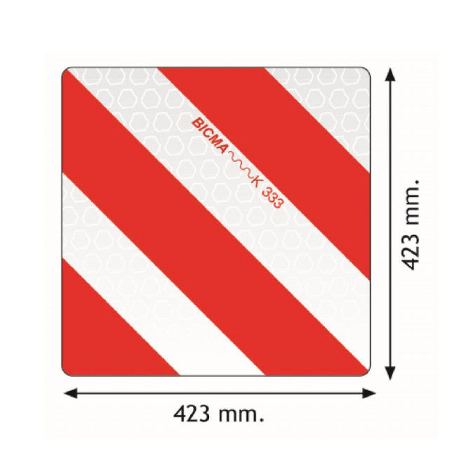 Placuta gabarit reflectorizanta dreapta 42,3x42,3 BICMA