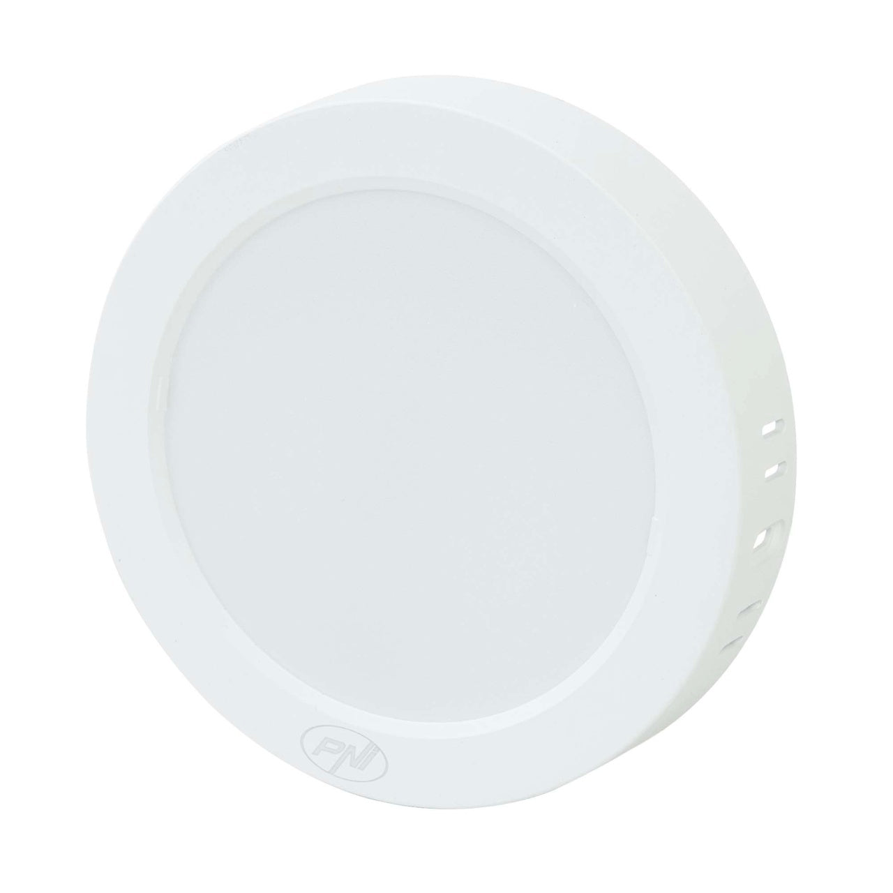Plafoniera LED PNI D-Light CL2412 12W, rotunda 16.7 cm, 6400K, alimentare 230V, 1320 lm, alb rece