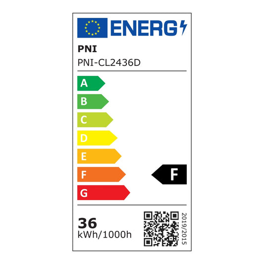 Plafoniera LED PNI D-Light CL2436D 36W, dimabila, cu telecomanda, rotunda 41 cm, 3000K-6500K, alimentare 230V, 3600 lm, alb
