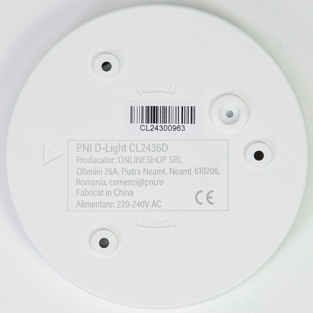 Plafoniera LED PNI D-Light CL2436D 36W, dimabila, cu telecomanda, rotunda 41 cm, 3000K-6500K, alimentare 230V, 3600 lm, alb