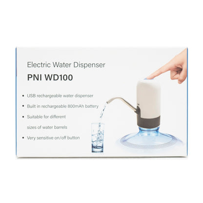 Pompa electrica pentru bidon de apa PNI WD100 incarcare prin micro USB, acumulator 800 mAh, putere 4W