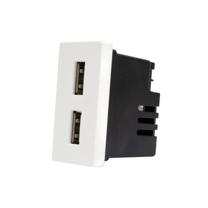 Priza alimentare 2 x USB PNI UB20, 5V 2.4A, max. 12W, modulara, tip F 1/2, montaj incastrat