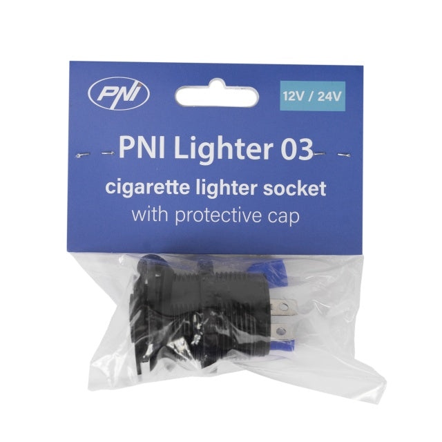 Priza bricheta auto PNI Lighter 03 cu capac, 12V 15A, 24V 10A