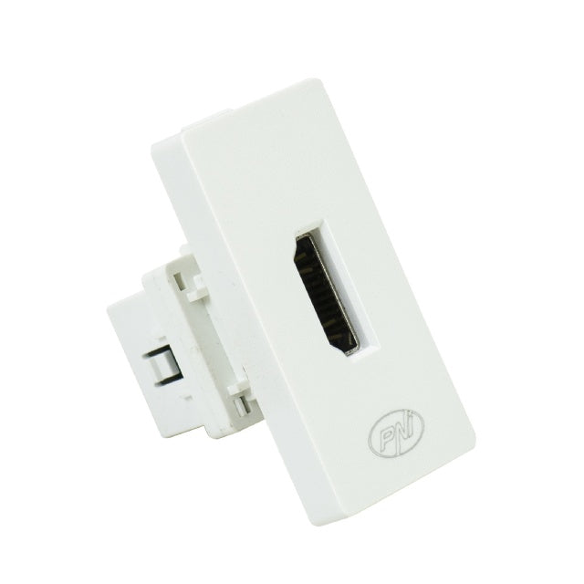 Priza HDMI PNI HD01 modulara, montaj incastrat, alb