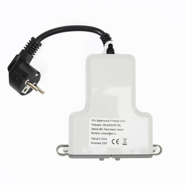 Priza inteligenta dubla de exterior PNI SafeHome PT840S WiFi comanda prin internet, aplicatie de mobil Tuya Smart, integrare in scenarii si automatizari smart cu alte produse compatibile Tuya, Alexa s