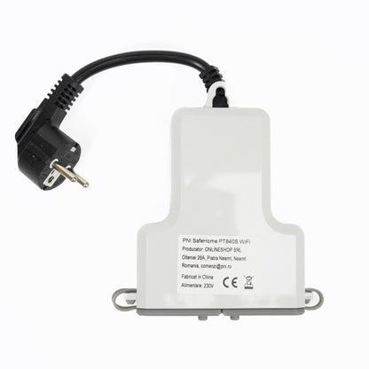 Priza inteligenta dubla de exterior PNI SafeHome PT840S WiFi comanda prin internet, aplicatie de mobil Tuya Smart, integrare in scenarii si automatizari smart cu alte produse compatibile Tuya, Alexa s