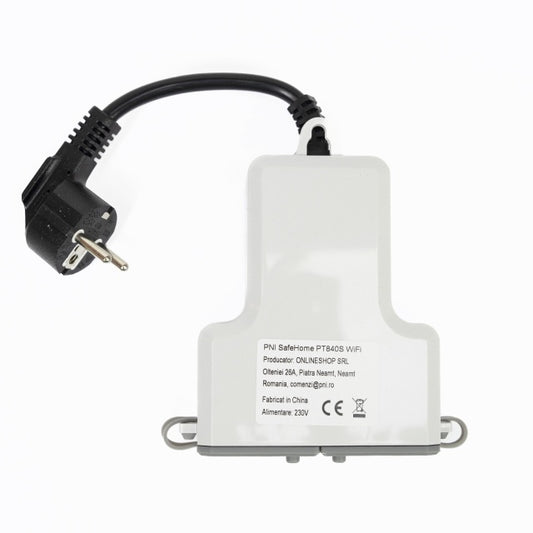 Priza inteligenta dubla de exterior PNI SafeHome PT840S WiFi comanda prin internet, aplicatie de mobil Tuya Smart, integrare in scenarii si automatizari smart cu alte produse compatibile Tuya, Alexa s
