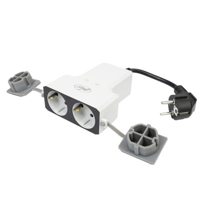Priza inteligenta dubla de exterior PNI SafeHome PT840S WiFi comanda prin internet, aplicatie de mobil Tuya Smart, integrare in scenarii si automatizari smart cu alte produse compatibile Tuya, Alexa s