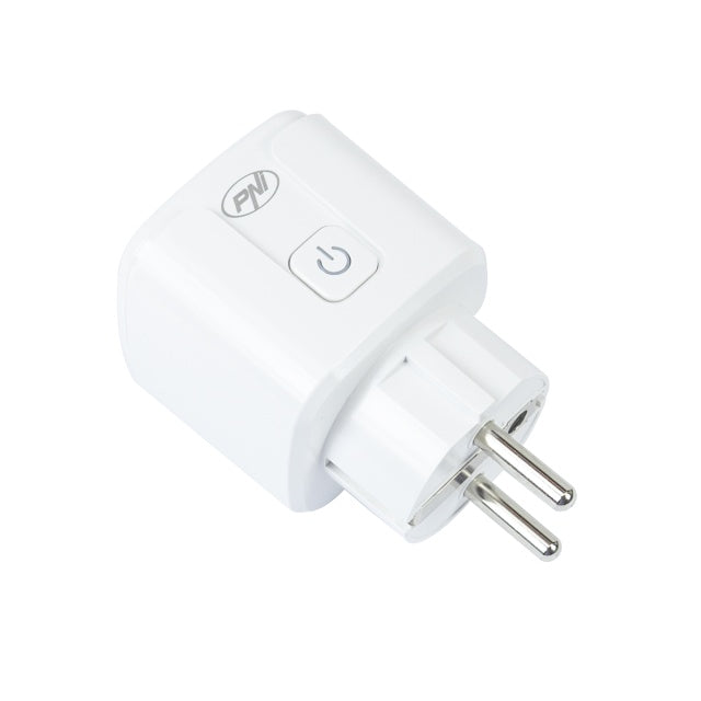 Priza inteligenta PNI SmartHome WP800 WiFi control prin internet, App Tuya Smart, compatibila cu Amazon Alexa si Google Home, masoara consumul de energie