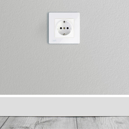 Priza simpla incastrabila PNI WP101 cu rama din sticla, 16A, 3700W, 230V