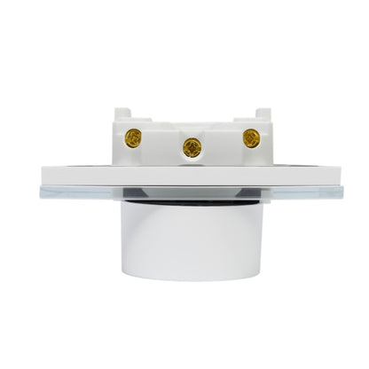 Priza simpla x2 incastrabila PNI WP222W cu rama din sticla culoare alb