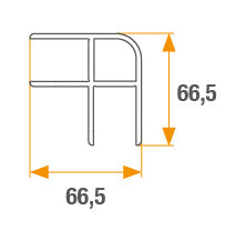 Profil aluminiu anodizat 5000 mm, T5