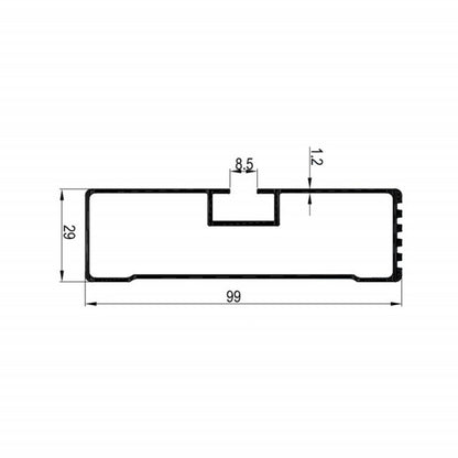 Profil Aluminiu (parabiciclisti) 335 cm