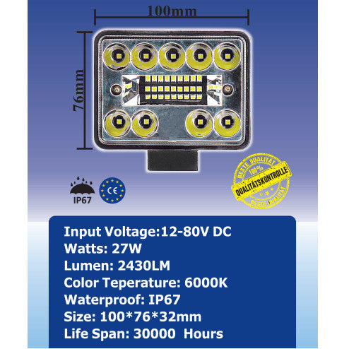 Proiector LED SMD - 27W - 2 FAZE