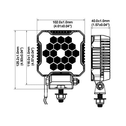 Proiector patrat 18xLED-URI - REZISTENTA LA APA IP68