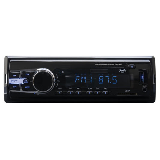 Radio MP3 player auto PNI Clementine Bus Truck 8524BT RDS 4x45w 12V/24V 1 DIN cu SD, USB, AUX, RCA si Bluetooth