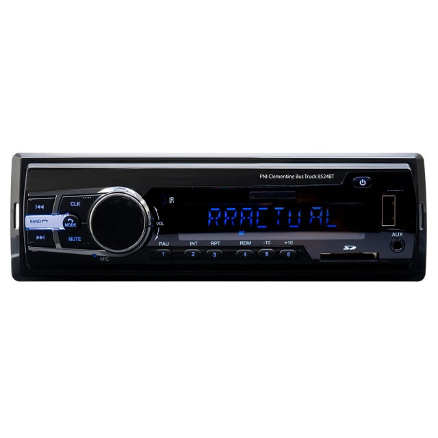 Radio MP3 player auto PNI Clementine Bus Truck 8524BT RDS 4x45w 12V/24V 1 DIN cu SD, USB, AUX, RCA si Bluetooth