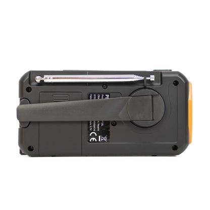 Radio portabil PNI DYN300, cu dinam, incarcare solara, lanterna, powerbank 4000 mAh, SOS, IPX3, orange