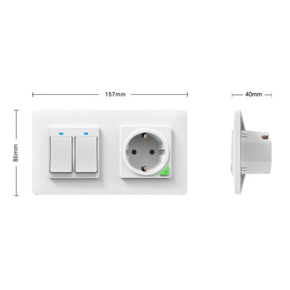 Rama dubla PNI WS2 pentru intrerupator sau priza inteligenta PNI SmartHome
