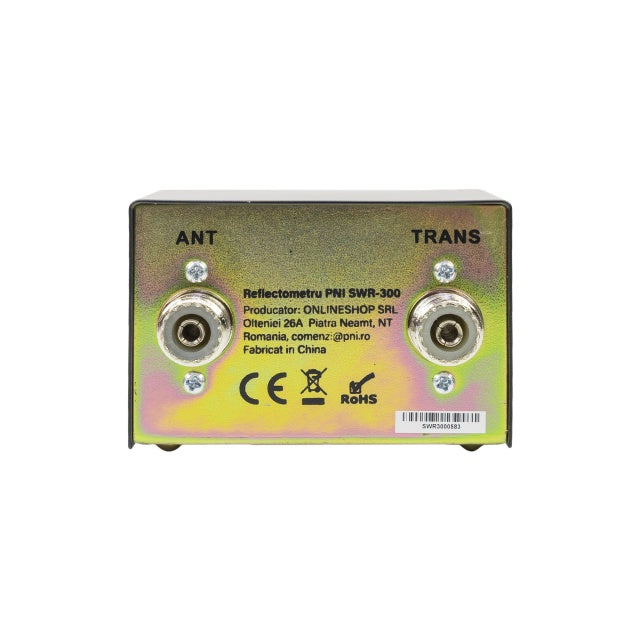 Reflectometru PNI SWR-300 PWR-SWR Meter, pentru masurare SWR antene radio in frecventa 26-30Mhz si putere statii radio CB