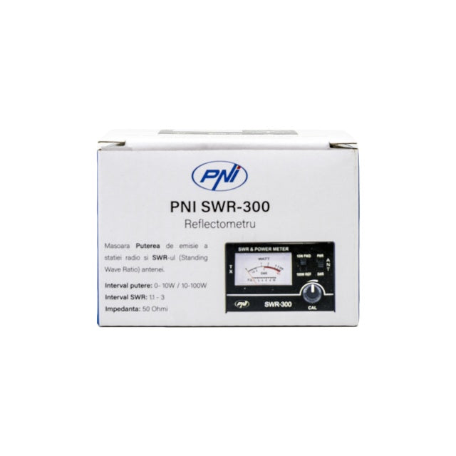 Reflectometru PNI SWR-300 PWR-SWR Meter, pentru masurare SWR antene radio in frecventa 26-30Mhz si putere statii radio CB