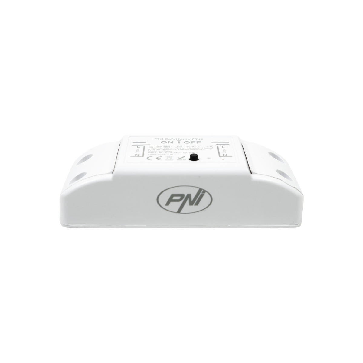 Releu inteligent PNI SafeHome PT10 WiFi, ON / OFF iesire 230V 10A, comanda prin internet, aplicatie de mobil Tuya Smart integrare in scenarii si automatizari smart cu alte produse compatibile Tuya