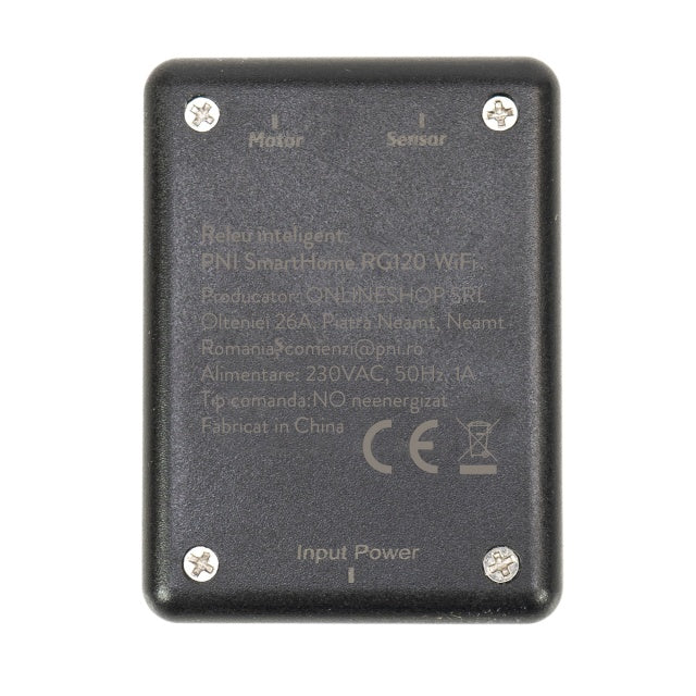 Releu inteligent PNI SmartHome RG120 WiFi pentru comanda deschidere usa garaj/poarta monitorizata prin internet cu App Tuya Smart, compatibil Amazon Alexa si Google Home, deschizător pentru uși de garaj