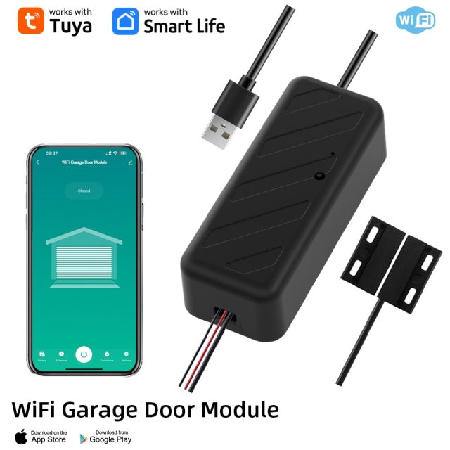 Releu inteligent PNI SmartHome RG121 cu Wi-Fi pentru comanda deschidere usa garaj/poarta, compatibil cu aplicatia Tuya, alimentare 5 V