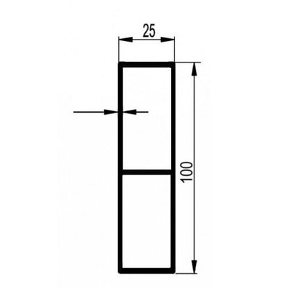 SCANDURA ALUMINIU PROFIL DREPT (parabiciclisti) 3208 mm