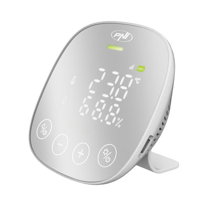 Senzor de calitate a aerului si dioxid de carbon (CO2) PNI SafeHouse HS291 cu Wi-Fi, control din aplicatia Tuya Smart, monitorizare CO2, temperatura, umiditate, afisare data ora, meniu setari, acumula