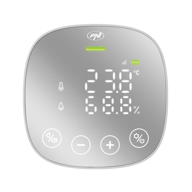 Senzor de calitate a aerului si dioxid de carbon (CO2) PNI SafeHouse HS291 cu Wi-Fi, control din aplicatia Tuya Smart, monitorizare CO2, temperatura, umiditate, afisare data ora, meniu setari, acumula