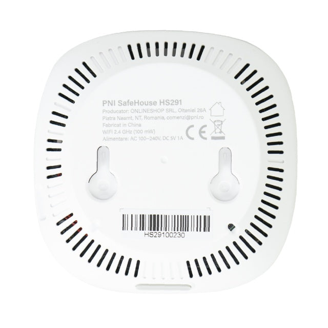 Senzor de calitate a aerului si dioxid de carbon (CO2) PNI SafeHouse HS291 cu Wi-Fi, control din aplicatia Tuya Smart, monitorizare CO2, temperatura, umiditate, afisare data ora, meniu setari, acumula