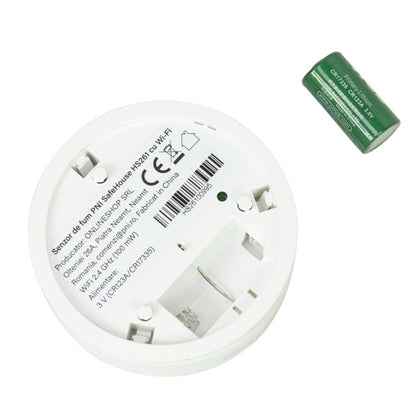 Senzor de fum PNI SafeHouse HS261 cu Wi-Fi, control din aplicatia Tuya Smart, alimentare baterie 3V, 85dB, alarma sonora si vizuala, alarma silentioasa