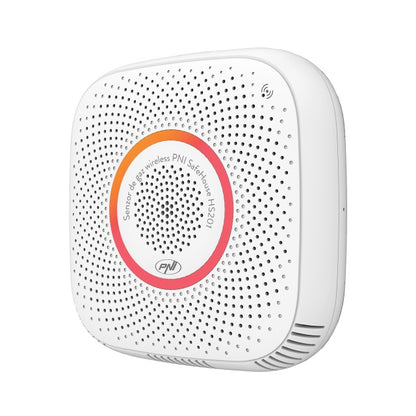 Senzor de gaz metan (CH4) PNI SafeHouse HS201 cu Wi-Fi, control din aplicatia Tuya Smart, alimentare 230V, 70dB, prompt vocal, alarma sonora si vizuala, iesire electrovalva