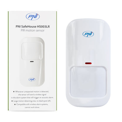 Senzor de miscare PIR PNI SafeHouse HS003LR fara fir pentru sisteme de alarma wireless
